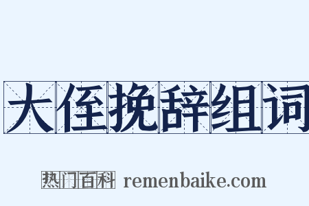 大侄挽辞组词是什么意思的图片